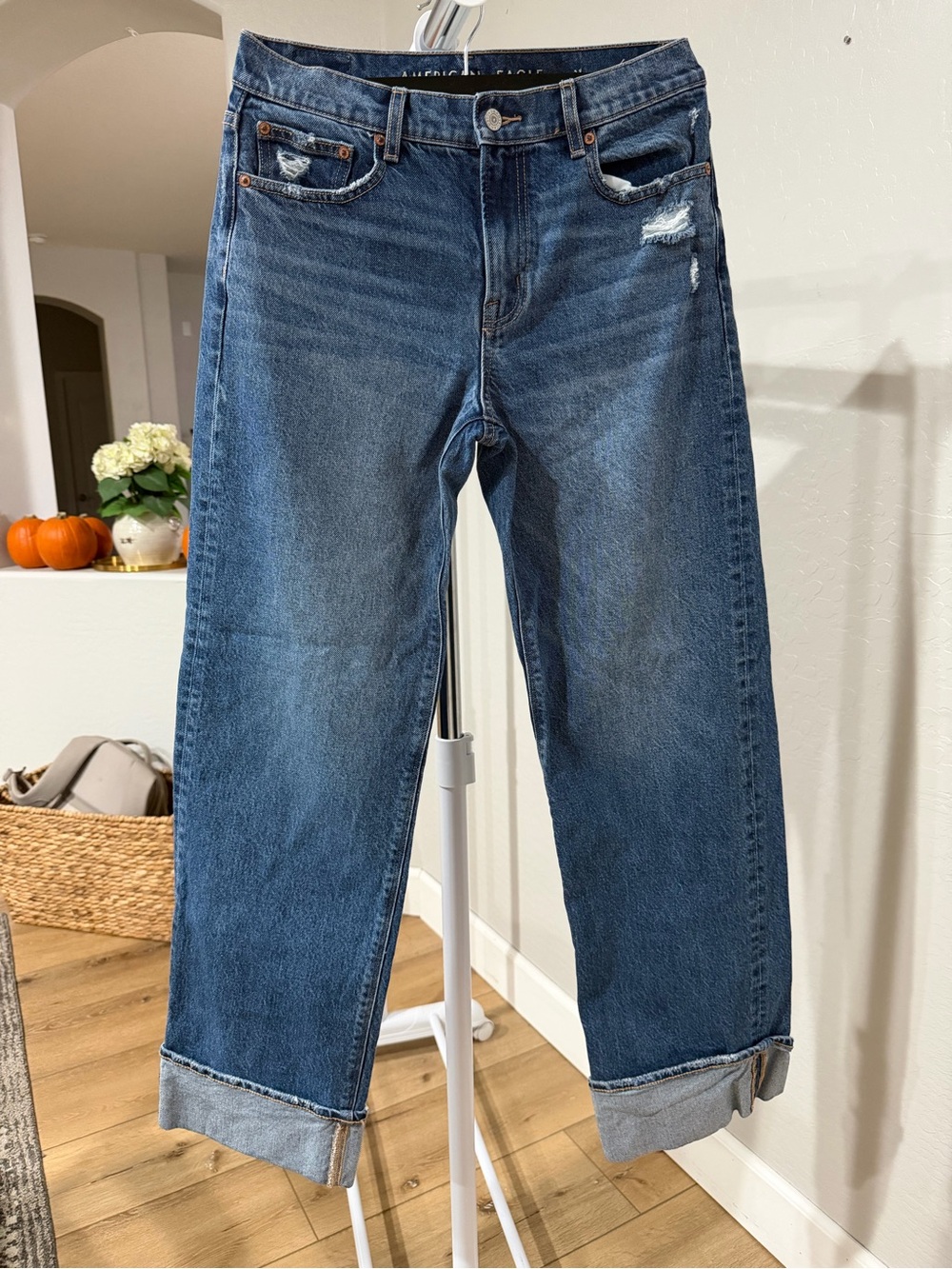American Eagle Straight Leg Jeans Blue Size 4